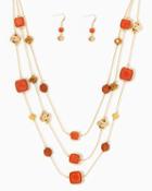 Charming Charlie Square Beaded Necklace Set