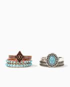 Charming Charlie Gorgeous Turquoise Ring Set