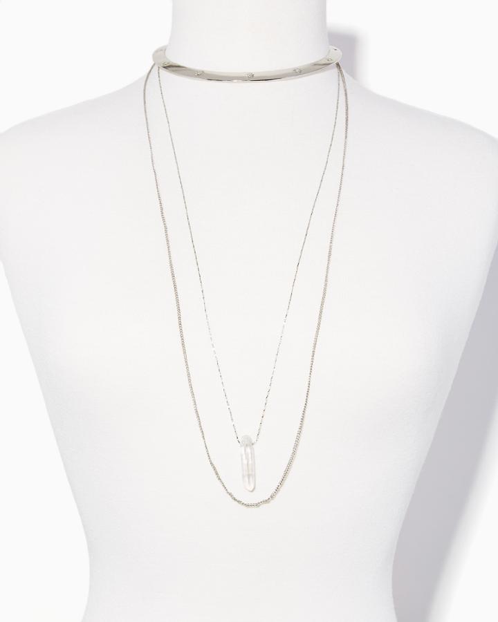 Charming Charlie Positive Energy Crystal Collar Necklace