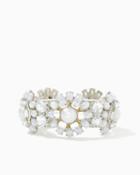 Charming Charlie Faux Pearl Flower Stretch Bracelet