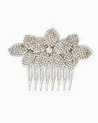 Charming Charlie Frosted Flower Hair Comb