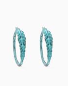 Charming Charlie Fern Patina Hoops