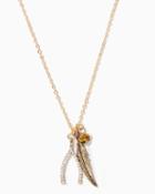 Charming Charlie Wish Bone Pendant Necklace