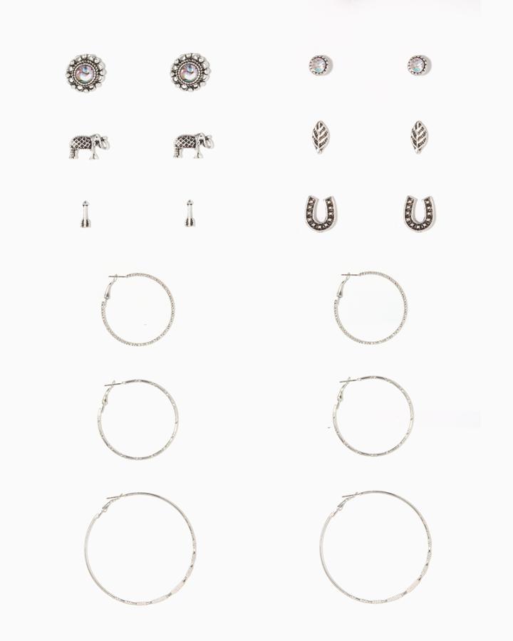 Charming Charlie Burnished Array Earring Set