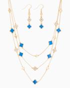 Charming Charlie Lucky Clover Necklace Set