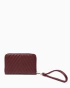 Charming Charlie Chevron Quilted Zip Around Wallet