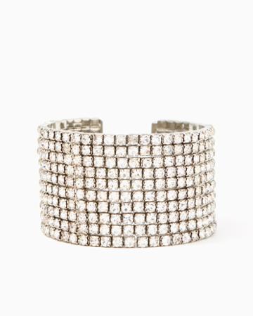 Charming Charlie Rows Of Stone Cuff Bracelet