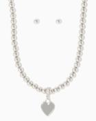 Charming Charlie Beaded Hearts Necklace Set