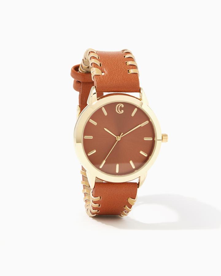 Charming Charlie Whipstitch Band Watch