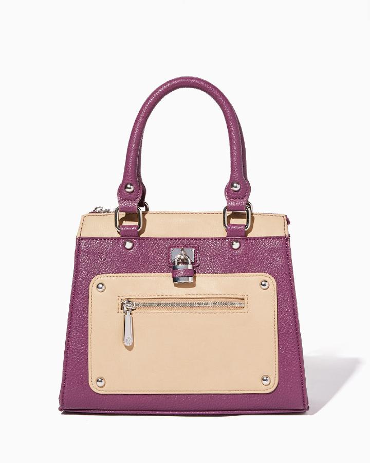Charming Charlie Mini Colorblock Lockbox Crossbody