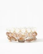 Charming Charlie Pearl & Shell Bracelet Set