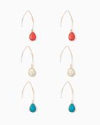 Charming Charlie Speckled Tears Earring Set