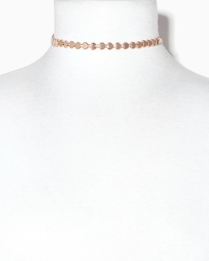 Charming Charlie Linked Hearts Choker Necklace