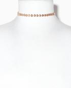 Charming Charlie Linked Hearts Choker Necklace