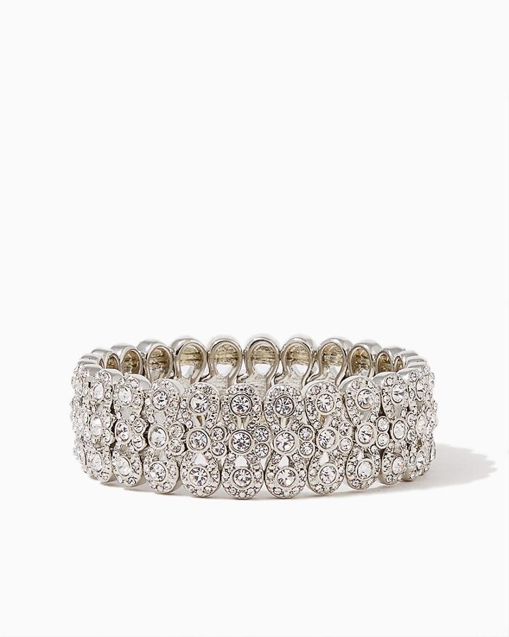 Charming Charlie Figure Eight Rhinestone Stretch Bracelet
