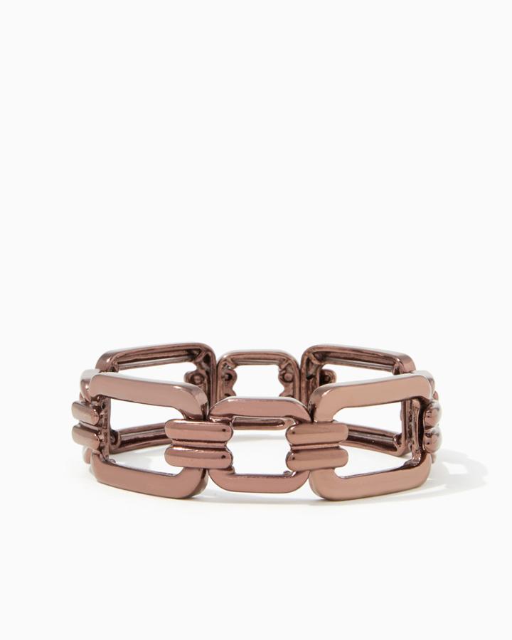 Charming Charlie Open Rectangles Stretch Bracelet
