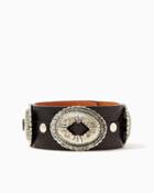 Charming Charlie Corpus Etched Leather Bracelet