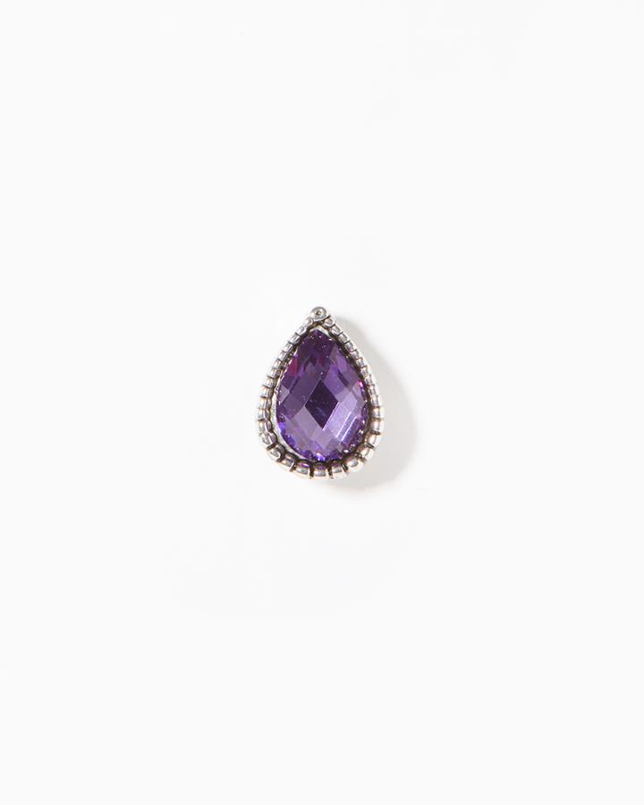 Charming Charlie Faceted Teardrop Slider Charm