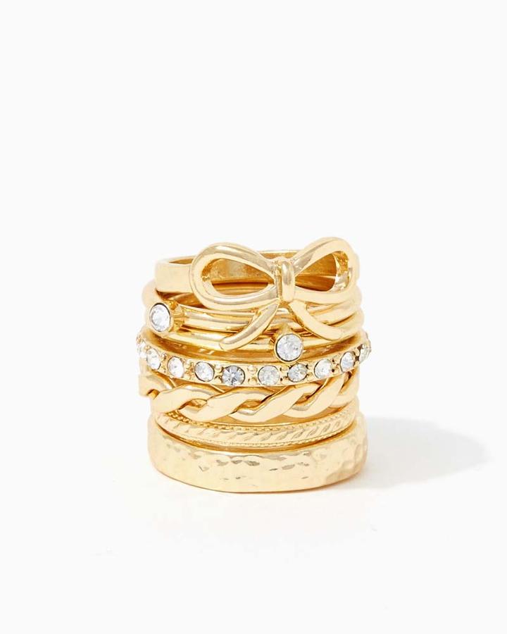 Charming Charlie Lucky Seven Ring Set