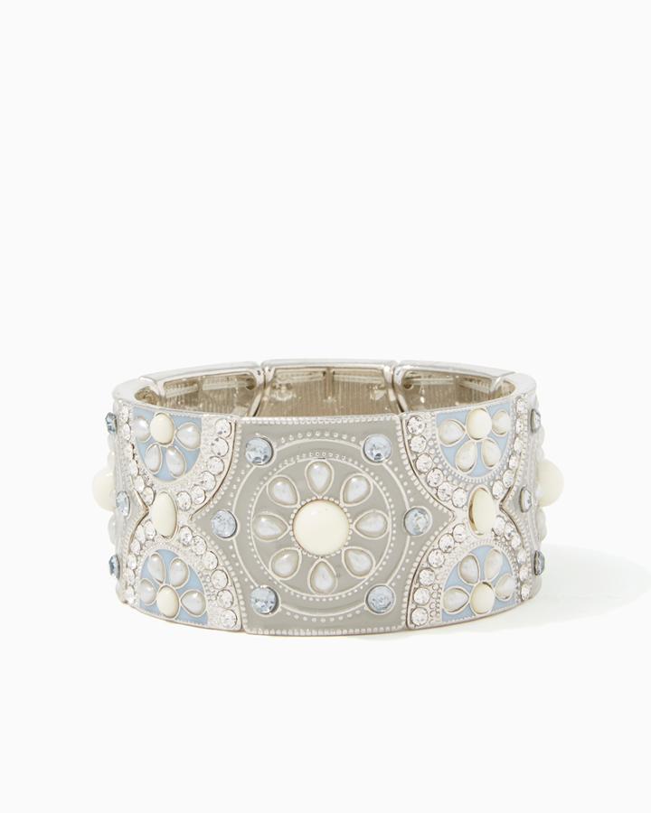 Charming Charlie Pearly Drop Stretch Bracelet