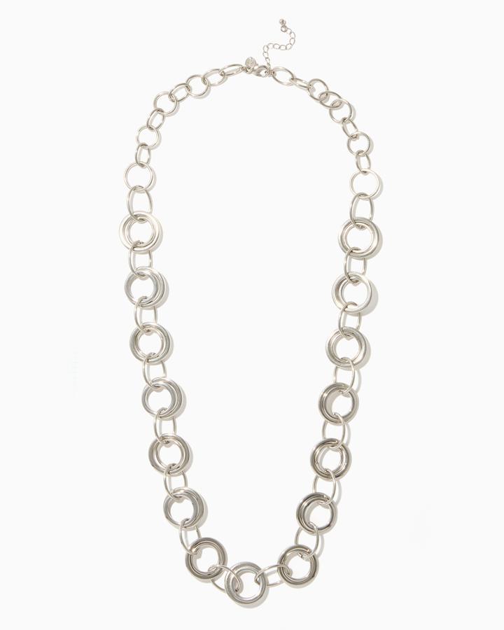 Charming Charlie Graduated Circle Link Necklace