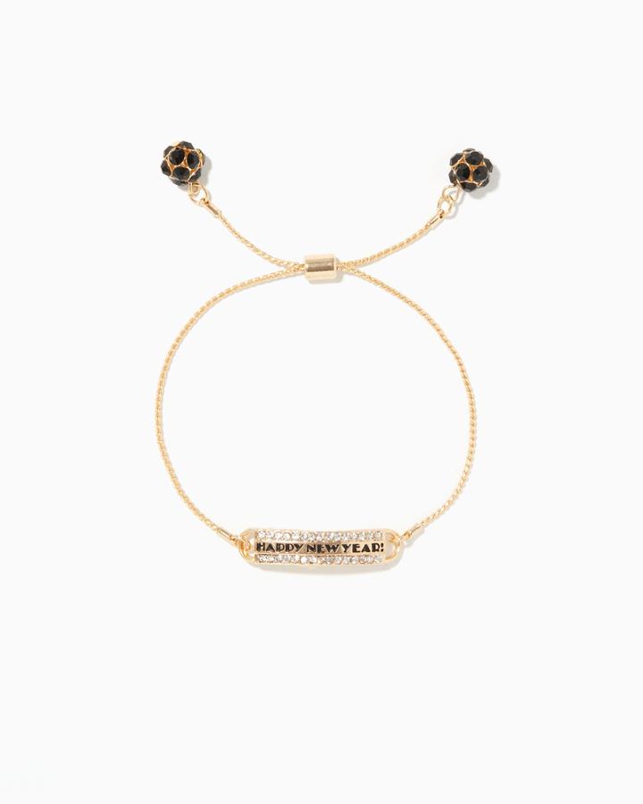 Charming Charlie Happy New Year Slip & Pull Bracelet