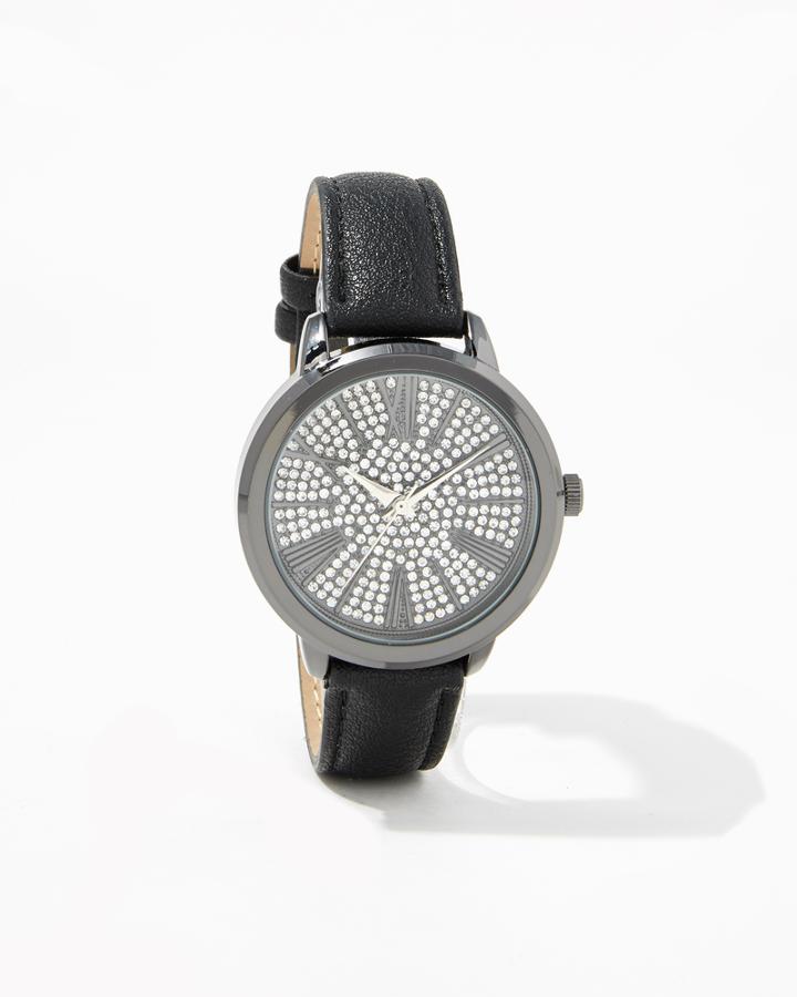 Charming Charlie Big City Rhinestone Watch