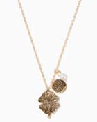 Charming Charlie Clever Clover Pendant Necklace