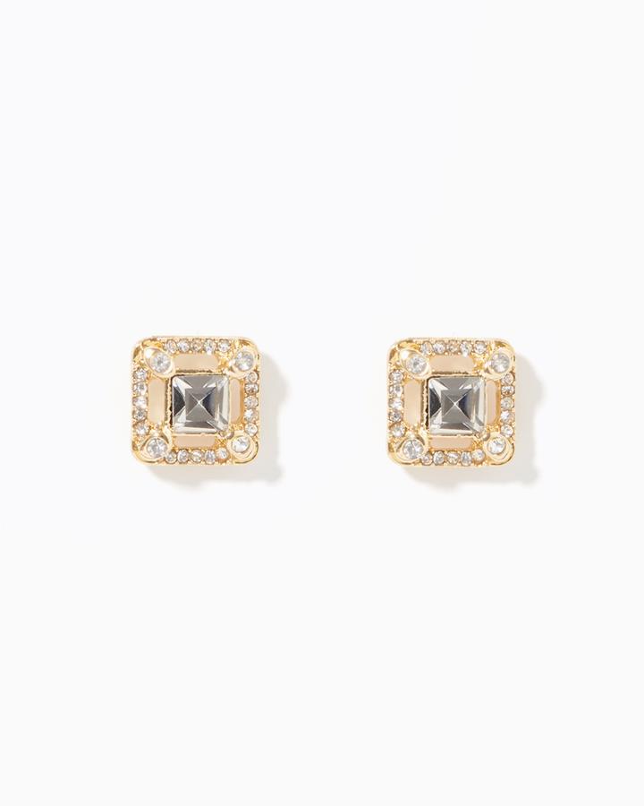 Charming Charlie Fair Rhinestone Stud Earrings