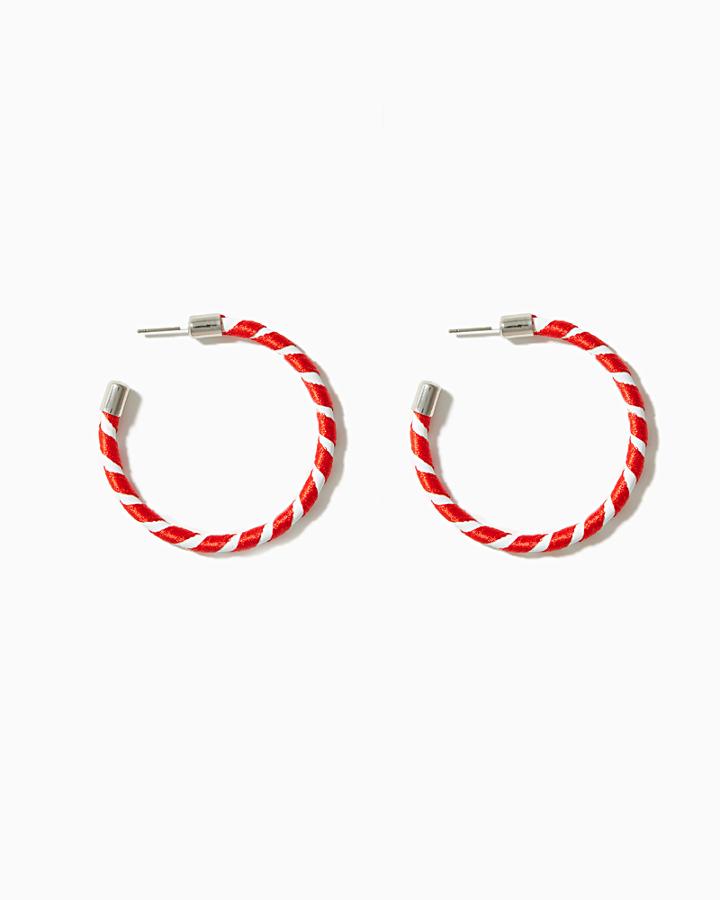 Charming Charlie Candy Cane Hoop Earrings