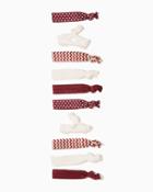 Charming Charlie Thick Chevron Polka Dot Hair Tie Set