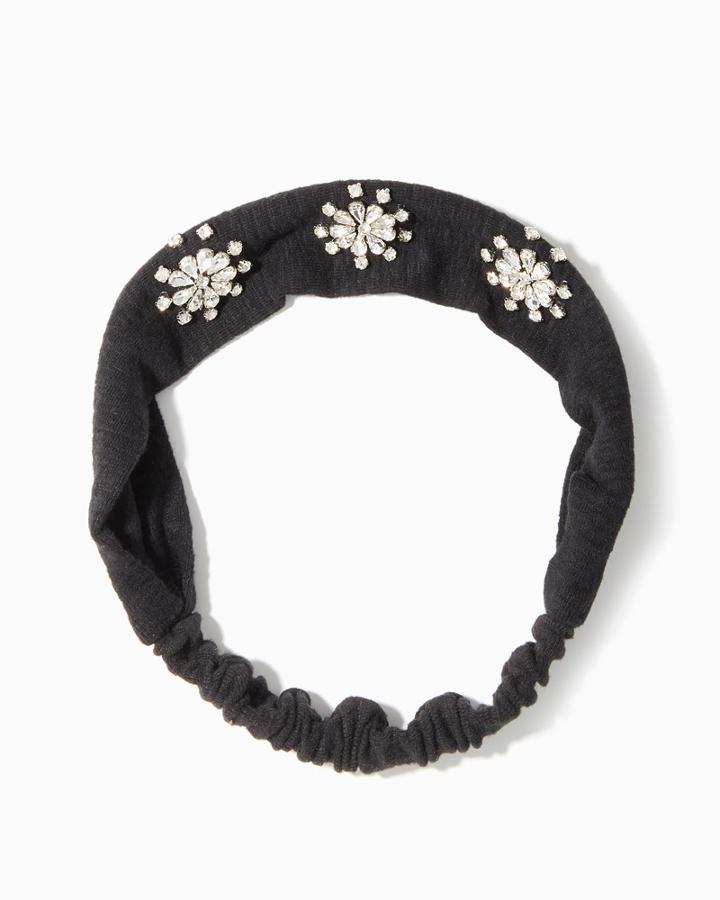 Charming Charlie Rhinestone Flowers Hair Wrap