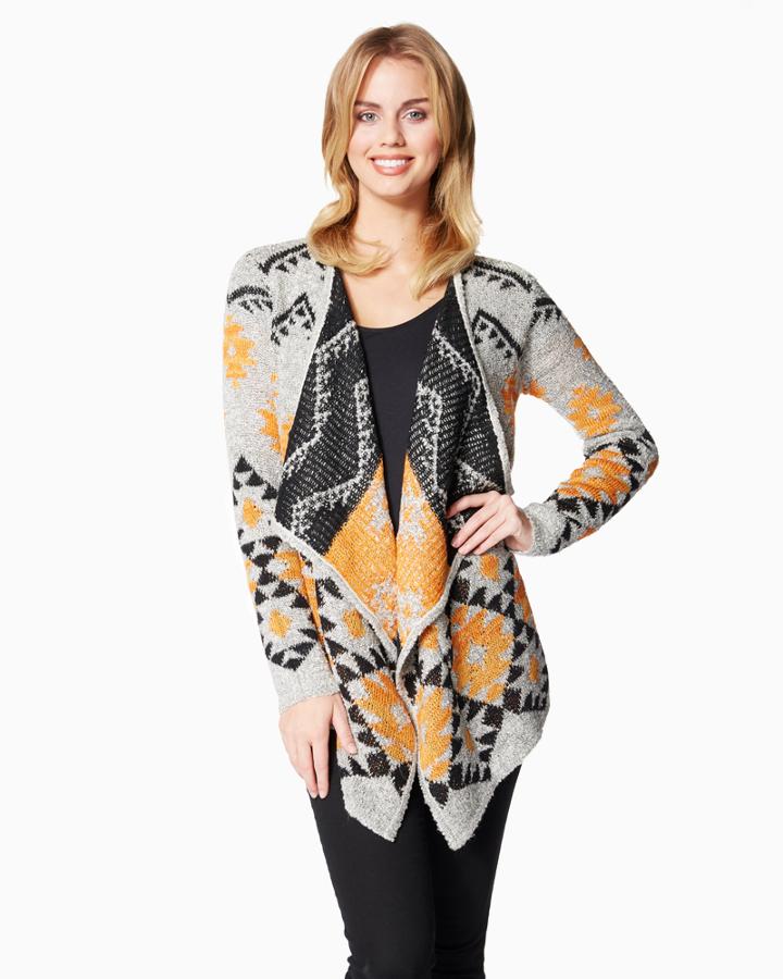 Charming Charlie Tribal Chic Waterfall Cardigan