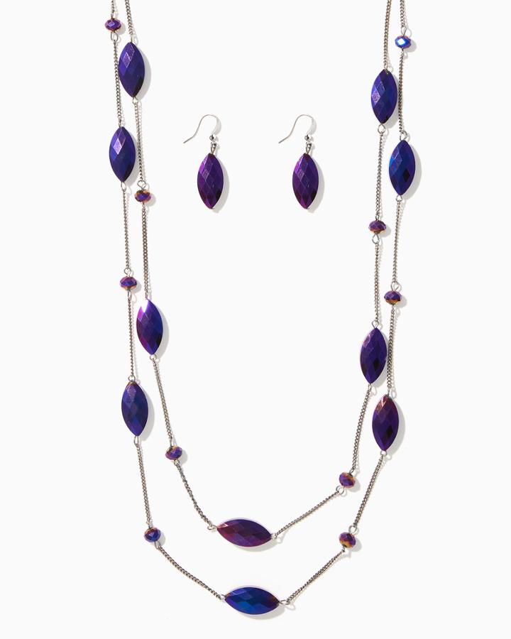 Charming Charlie Marquise Reign Necklace Set