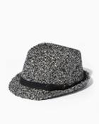 Charming Charlie Jaunty Herringbone Fedora Hat