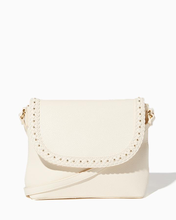 Charming Charlie Fiona Braided Flap Crossbody