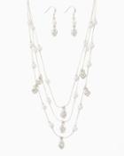 Charming Charlie Shana Pearl Necklace Set