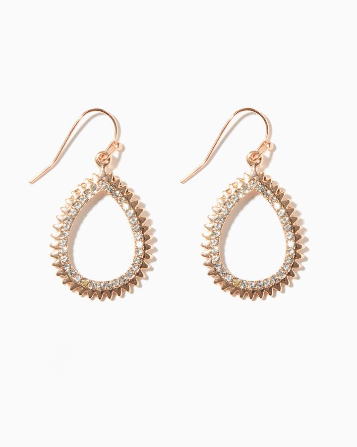 Charming Charlie Sharkebite Crystal Drop Earrings