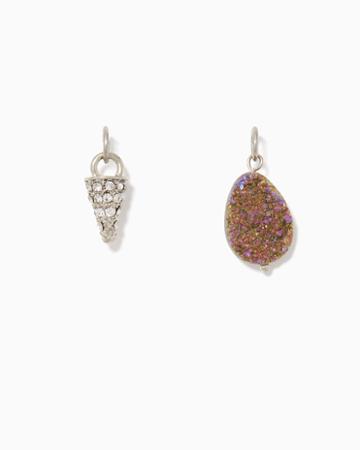 Charming Charlie Cone And Druzy Charm Duo