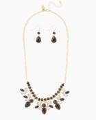 Charming Charlie Shine On Floral Bib Necklace Set