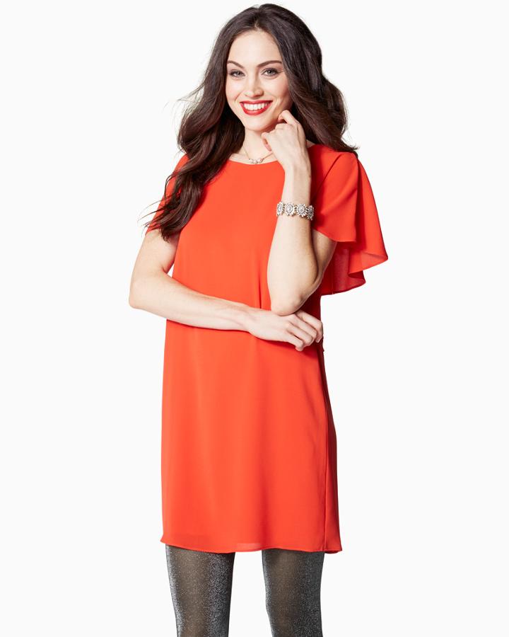 Charming Charlie Rachel Ruffle Shift Dress