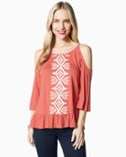 Charming Charlie Taos Cold Shoulder Top