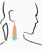Charming Charlie Mermaid Bead Fringe Earrings
