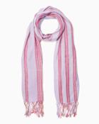Charming Charlie Striped Tassel Oblong Scarf