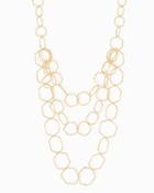 Charming Charlie Glam Hex Layered Necklace