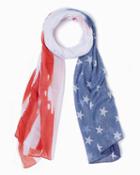 Charming Charlie Stars And Stripes Oblong Scarf