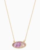 Charming Charlie Agate Oval Pendant Necklace