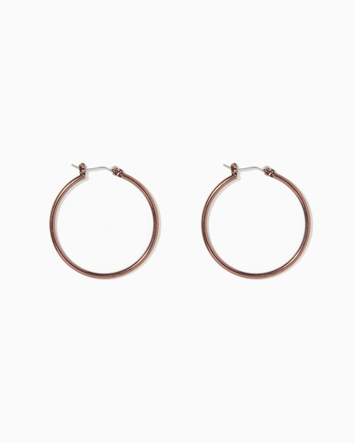 Charming Charlie Medium Round Hoop Earrings