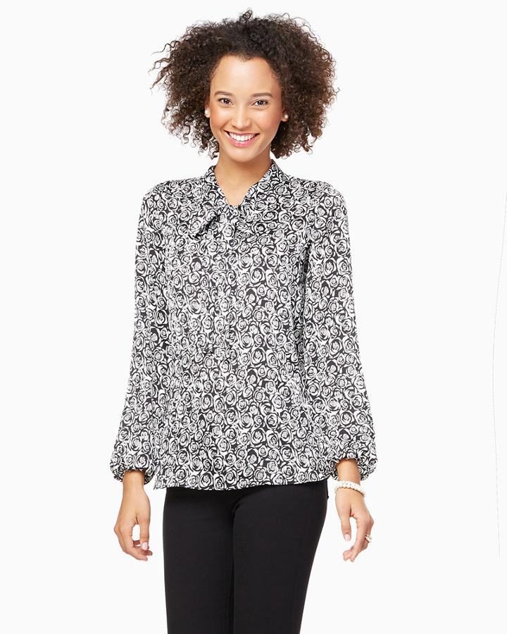 Charming Charlie Rosie Bowtie Blouse