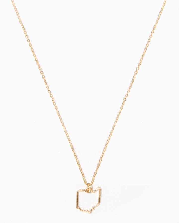 Charming Charlie Ohio Outline Necklace